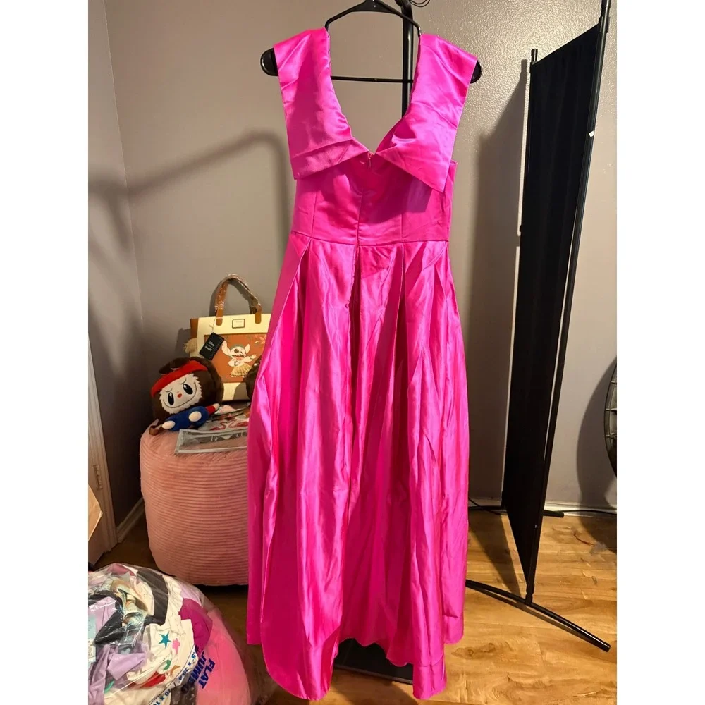 Faeriesty Gorgeous Pink Satin Occassion Gown Sz M